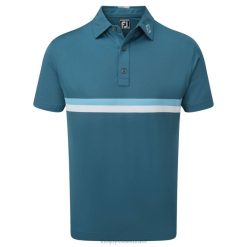 ZHZH106 faixa peitoral dupla piquê azul-crepúsculo azul-branco Footjoy azul-crepúsculo azul-branco