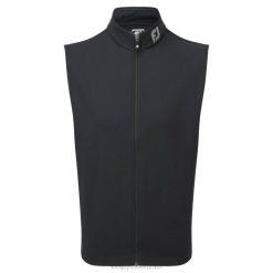 ZHZH1072 colete de malha com zíper completo preto Footjoy preto