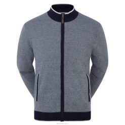 ZHZH1100 pulôver azul marinho com zíper completo Footjoy marinha