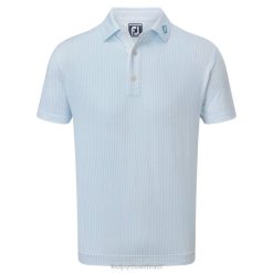 ZHZH112 estampa zig-zag lisle branco-azul Footjoy Branco azul