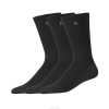 ZHZH1133 pacote preto comfortsof tripulação 3 pares Footjoy preto