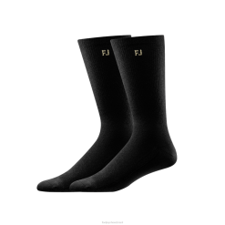 ZHZH1138 Prodry Crew Pacote de 2 Pares Preto Footjoy preto