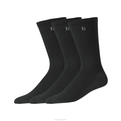 ZHZH1140 pacote de 3 pares preto prodry leve tripulação Footjoy preto