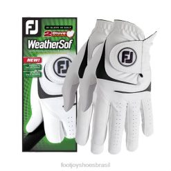 ZHZH1166 Weathersof branco, pacote com 2 Footjoy branco