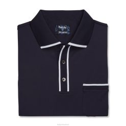 ZHZH1238 polo piquê com ponta azul marinho Footjoy marinha