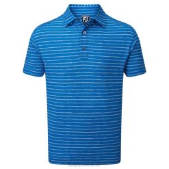 ZHZH123 giz link print piquê azul-cinza Footjoy azul acinzentado