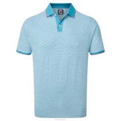 ZHZH1277 tempestade azul e branco pique ministripe Footjoy tempestade azul-branca