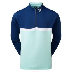 ZHZH1318 pulôver chill-out colorido bloqueado azul-menta-branco Footjoy azul-menta-branco