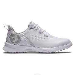 ZHZH1342 fj combustível feminino branco-branco-rosa Footjoy branco-branco-rosa