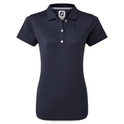 ZHZH1384 stretch piquê sólido azul marinho Footjoy marinha