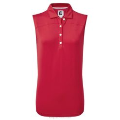 ZHZH1389 malha traseira sem mangas lisle vermelho Footjoy vermelho