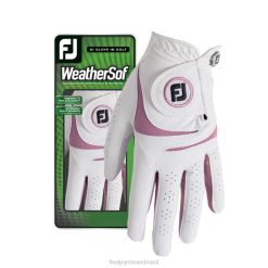 ZHZH1498 weathersof mulheres branco-rosa Footjoy branco-rosa
