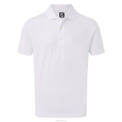 ZHZH154 gola em malha canelada lisa em piquê elástico branco Footjoy branco