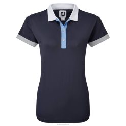 ZHZH1555 piquê bloqueado feminino azul marinho Footjoy marinha