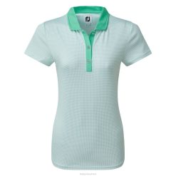 ZHZH1561 camisa lisle feminina sem mangas com decote em pedra jade Footjoy Pedra jade