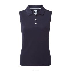 ZHZH1589 azul marinho interlock sem mangas mulheres sólidas Footjoy marinha