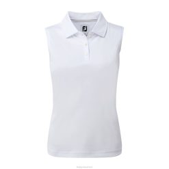 ZHZH1590 interlock branco sem mangas mulheres sólidas Footjoy branco