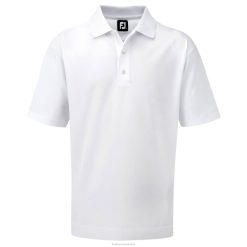 ZHZH161 gola de malha sólida em piquê elástico branco Footjoy branco