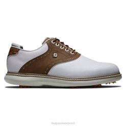 ZHZH1651 tradições branco-marrons Footjoy branco-marrom