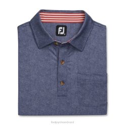 ZHZH1779 heather lisle colarinho azul marinho Footjoy marinha