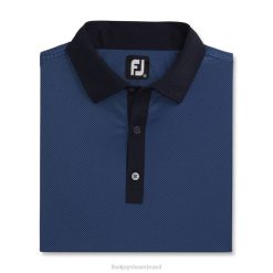ZHZH1929 stretch lisle mini check print azul marinho Footjoy azul-marinho