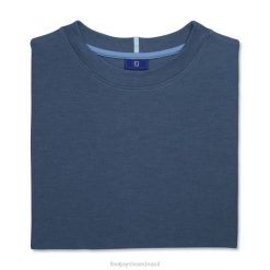 ZHZH1936 pulôver bluestone com gola redonda Footjoy pedra azul