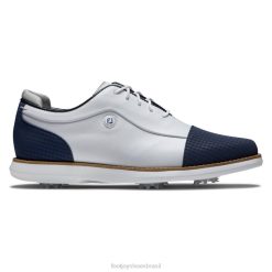ZHZH1941 tradições boné toe mulheres branco-marinho Footjoy Marinha Branca