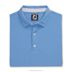 ZHZH2224 colarinho auto piquê maciço júnior azul claro Footjoy azul claro