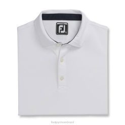 ZHZH2225 colarinho auto piquê branco liso júnior Footjoy branco