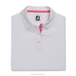 ZHZH2234 camisa manga curta júnior menina branca Footjoy branco