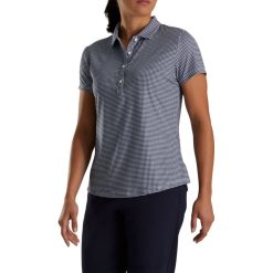 ZHZH2367 mulheres lisle houndstooth da marinha Footjoy marinha