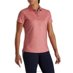 ZHZH2379 red heather lisle colarinho feminino Footjoy vermelho