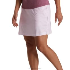 ZHZH2437 skort rosa feminino em malha houndstooth Footjoy rosa