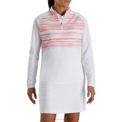 ZHZH2474 aquarela meio zíper feminino branco Footjoy branco