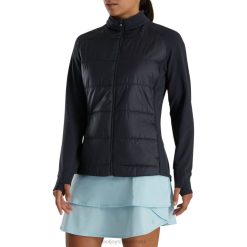 ZHZH2503 jaqueta híbrida preta feminina Footjoy preto