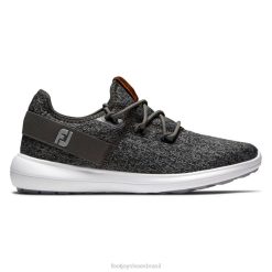 ZHZH2553 malha costeira flexível preto-carvão feminino - estilo da temporada anterior Footjoy carvão preto