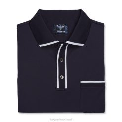 ZHZH2689 polo piquê com ponta azul marinho Footjoy marinha