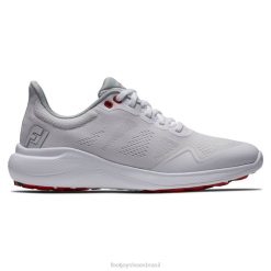 ZHZH2928 sapato canadá flex branco-vermelho feminino Footjoy branco-vermelho