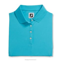 ZHZH2935 aqua prodry camisa interlock gola de malha feminina Footjoy água