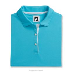 ZHZH2946 Aqua prodry interlock camisa sem mangas com gola própria feminina Footjoy água