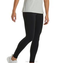 ZHZH2952 leggings na altura do tornozelo mulheres pretas Footjoy preto