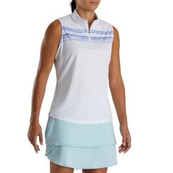 ZHZH2997 bloco aquarela branco-violeta sem mangas feminino - estilo da temporada anterior Footjoy branco-violeta