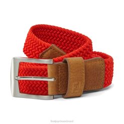 ZHZH3019 cinto trançado escarlate Footjoy escarlate