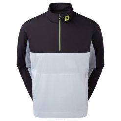 ZHZH303 fj hydroknit 1-2 zip preto-cinza-limão Footjoy preto-cinza-limão