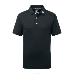 ZHZH372 piquê stretch júnior preto sólido Footjoy preto