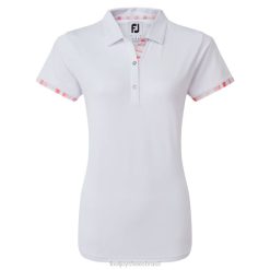ZHZH562 acabamento em aquarela piquê branco Footjoy branco