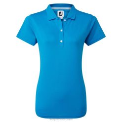 ZHZH572 cobalto stretch piquê sólido Footjoy cobalto