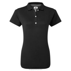 ZHZH573 preto stretch piquê sólido Footjoy preto