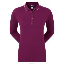 ZHZH595 camisa térmica feminina manga longa branca Footjoy branco