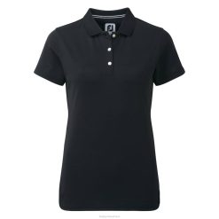 ZHZH711 stretch piquê sólido feminino preto Footjoy preto